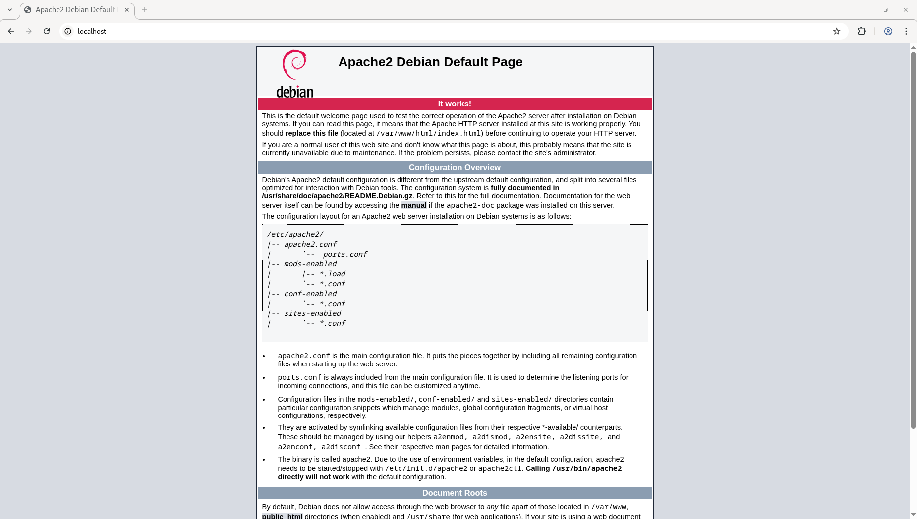 Serveur Apache navigateur